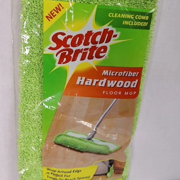 1pc Scotch Brite Microfiber Hardwood Floor Mop Cover Wrap Around Edge Lime Green - Picture 7 of 13